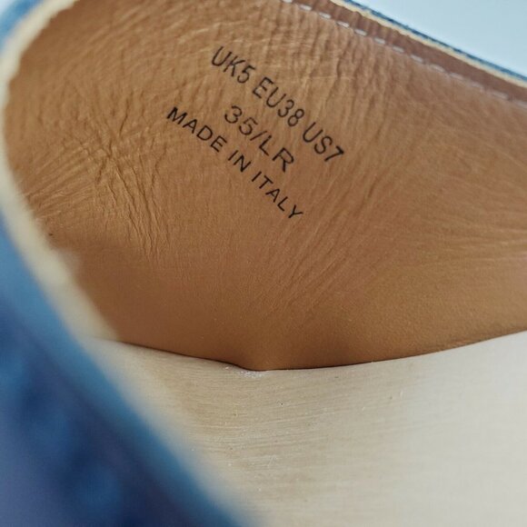 Hunter Women's Webbing Crisscross Blue Studded Clog Sz 7 SUPER CUTE! - Picture 7 of 9